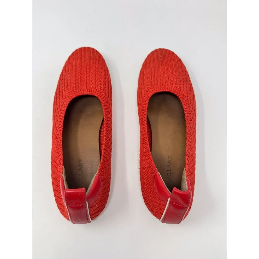 Everlane The Day Glove Womens Ballet Flats Red Ribbed Slip On Ballerina US 6 - Image 3