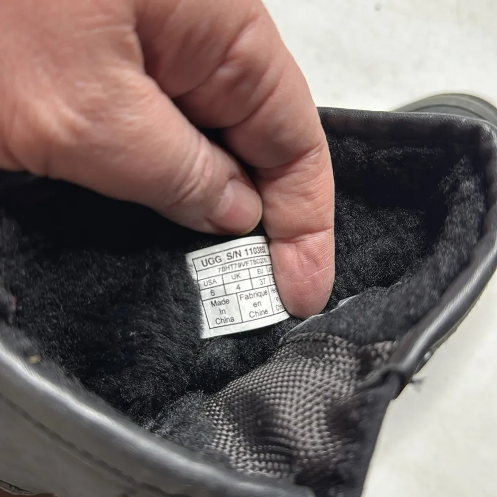 UGG Women's Classic Rebel Biker Short Boot Black Size 6 USED CONDITION - Image 14