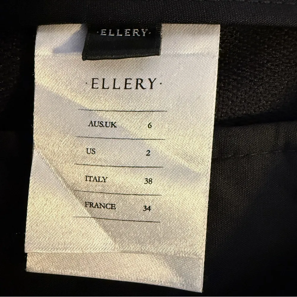 ELLERY Trousers Wool Blend Vent Back Flare Leg Cropped Wide Navy Women’s size 2 Blue - Image 11