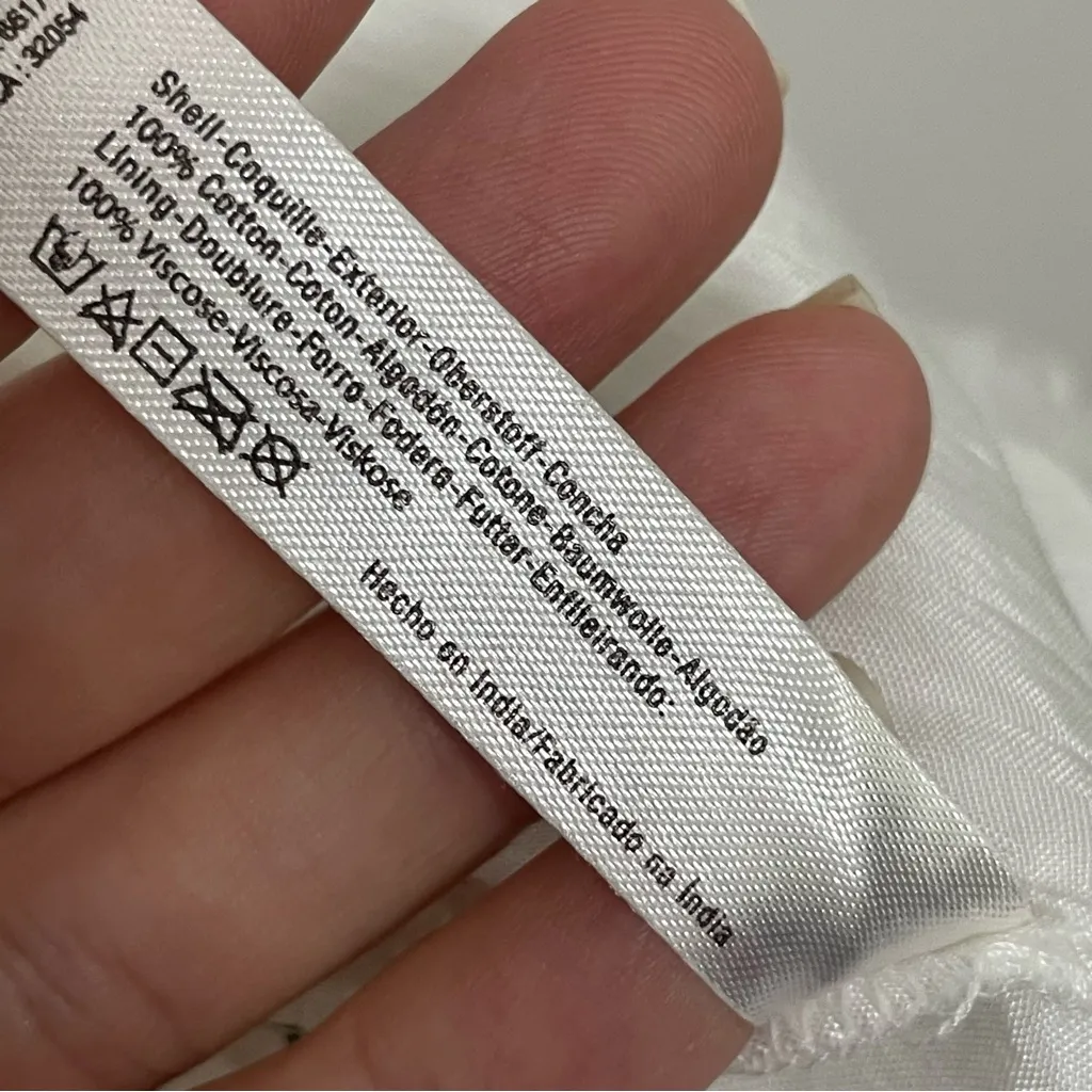 Free People One Dress Bella Note Eyelet Flower Babydoll Whimsical Boho White - Image 15