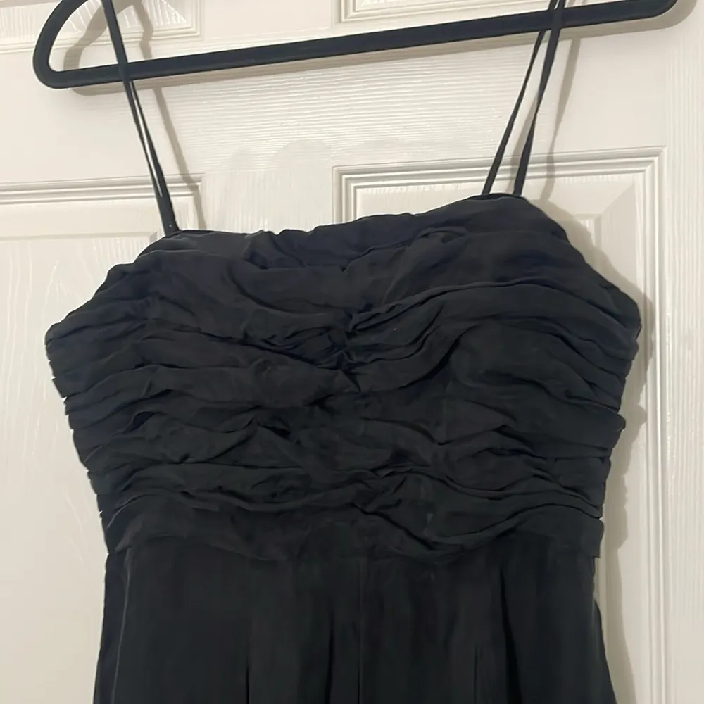 Madewell Ruched Crop Straight-Leg Jumpsuit In Black Size 10 Wide Leg Minimalist - Image 7