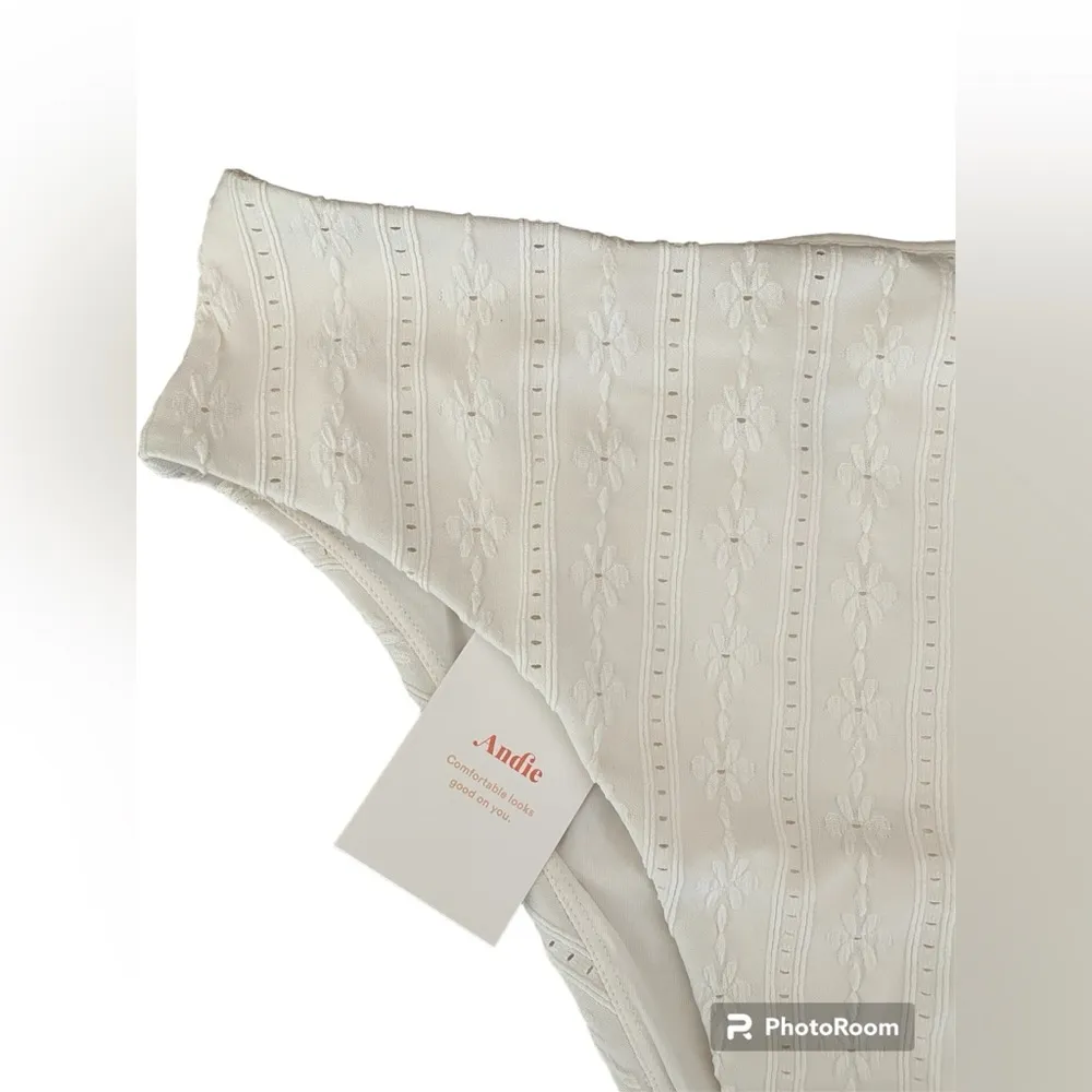 Andie Swim The 90s High Waisted Bikini Bottoms Size M Color Coco - Image 5