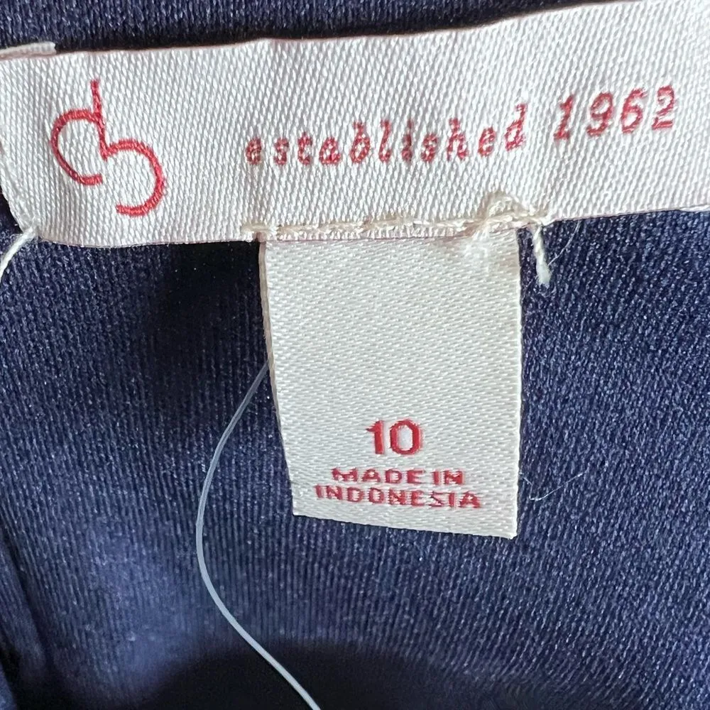 Aqua blue navy and white asymmetrical hem halter midi dress size 10 NWT - Image 6