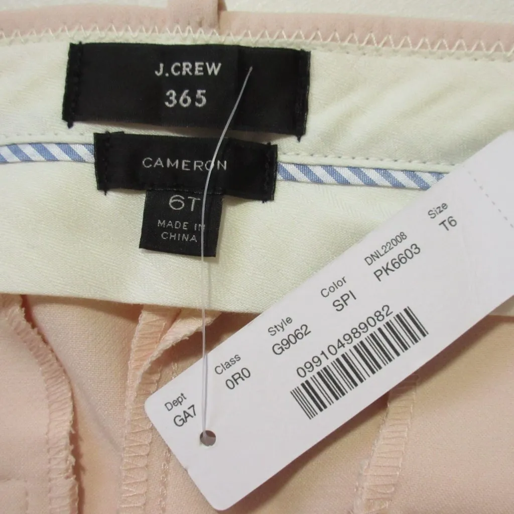 NWT J.Crew Tall Slim Crop Cameron in Subtle Pink Four Season Stretch Pants 6T - Image 3