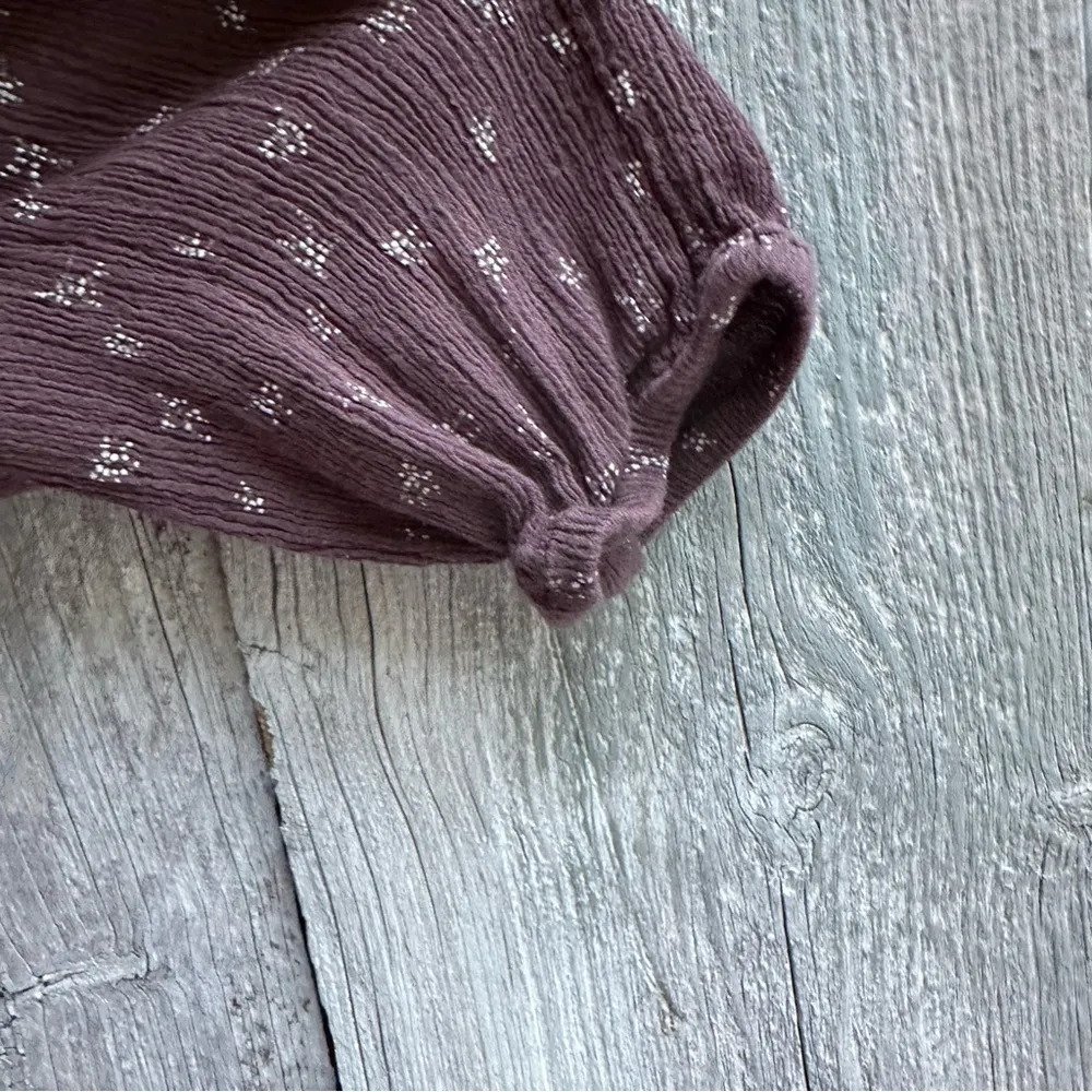 Women's Miss Me Dark‎ Purple V-Neck Back Elastic Waist Fringe Trim Size Small - Image 8