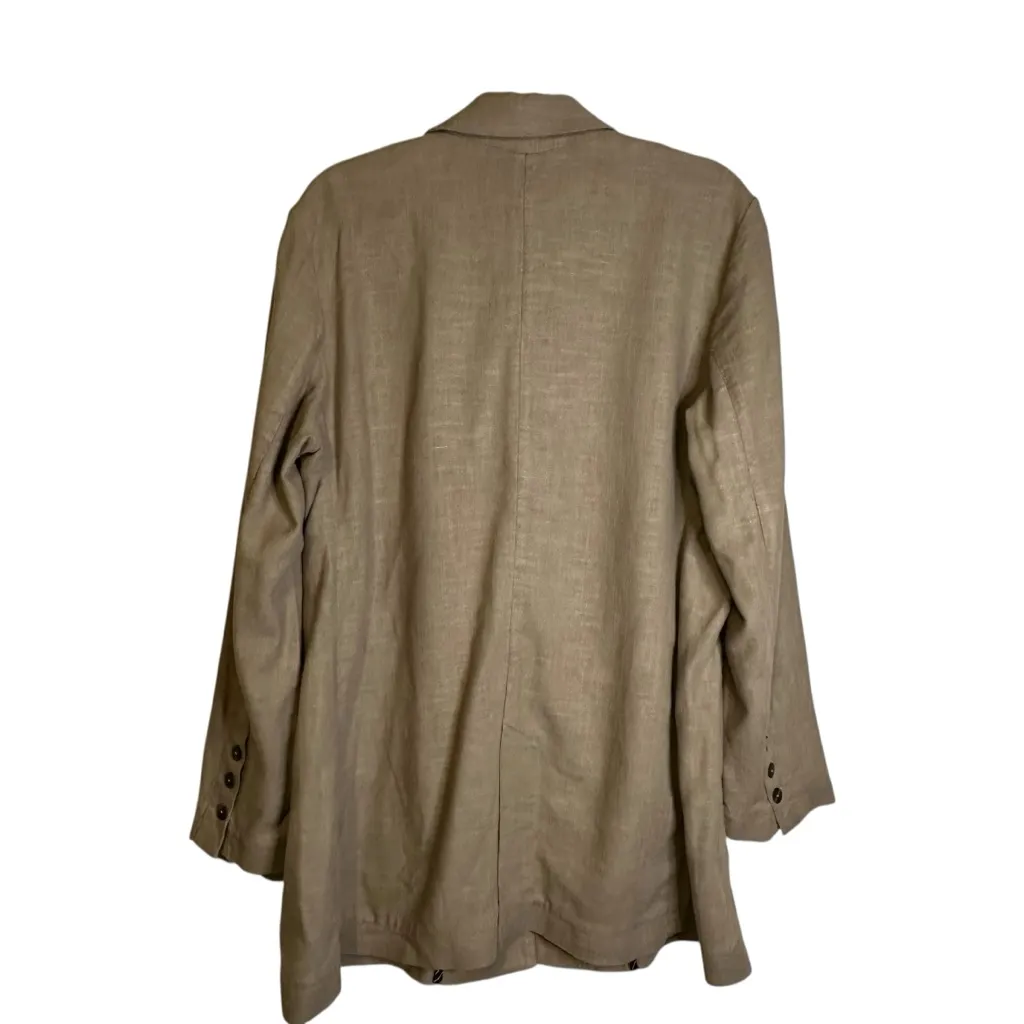 Soft Surroundings Sheridan Blazer Linen Blend Pockets Medium Oversized 2CC19 - Image 7
