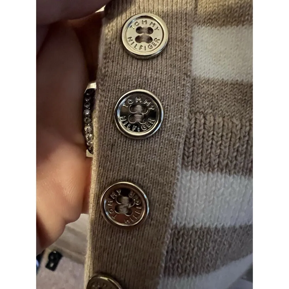 Tommy Hilfiger Women Long Sleeve Turtleneck Cotton Sweater Size LG Stripped - Image 4