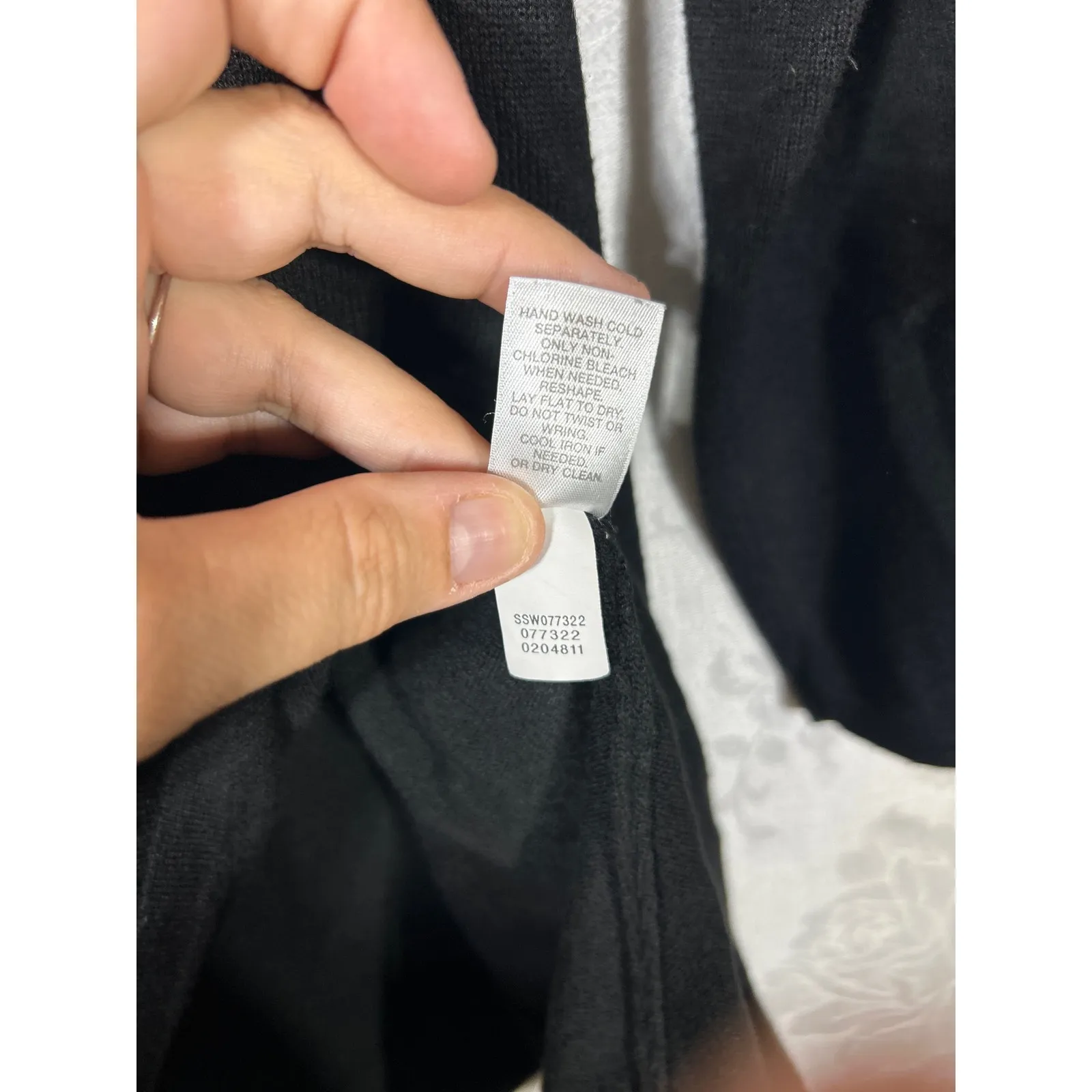 J Jill Sweater XL PETITE Black Studded Sparkle Wool Blend Long Raglan - Image 9