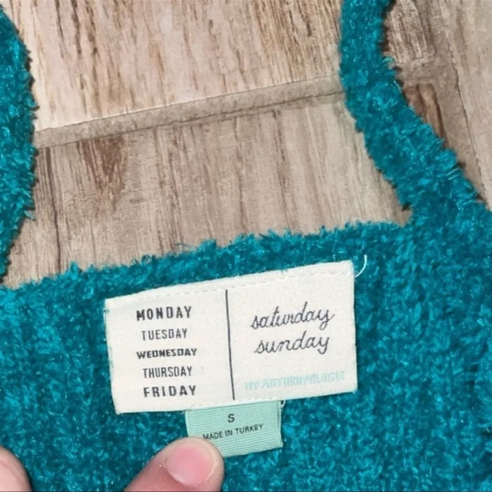 Anthropologie Saturday Sunday Lorna Fuzzy Cropped Sweater Tank - Image 3