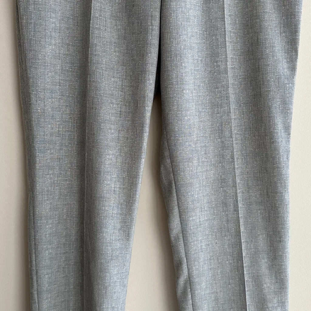 Reiss Women’s Grey Wool Blend Tapered Trousers, Gray Cropped Pants, Size 8 - Image 3