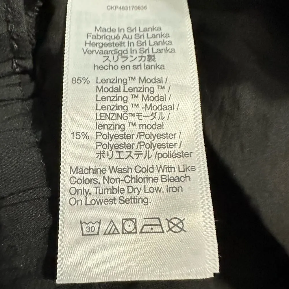 Madewell Pull-On Cargo Shorts Women's Medium Black Softdrape Elastic Waist NWT - Image 6