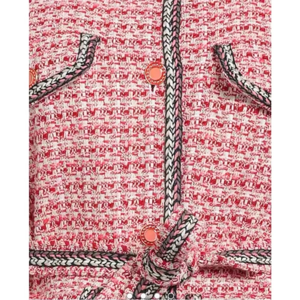 MAJE Venetia Two Tone Tweed Pink Rose Rouge
Belted blazer NEW - Image 9