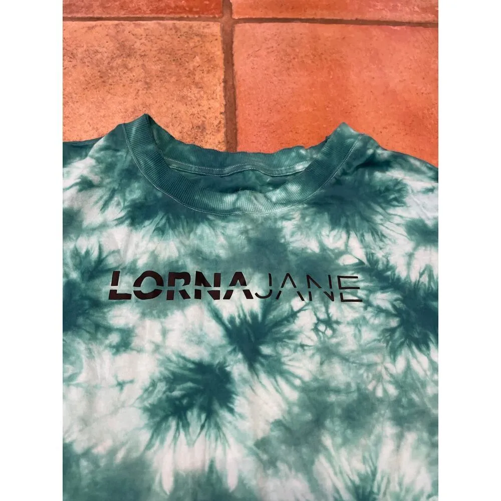Lorna Jane tie-dye pull over T-shirt, long sleeve size medium - Image 2