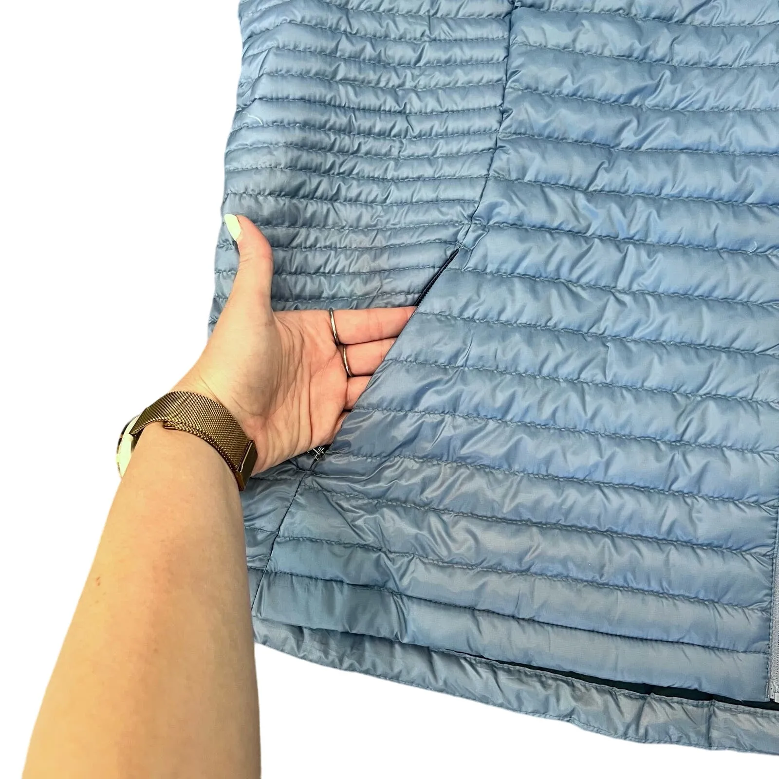 Eddie Bauer Dusty Blue MicroTherm 2.0 Down Collared Jacket Plus Size 3X NEW Tags - Image 11