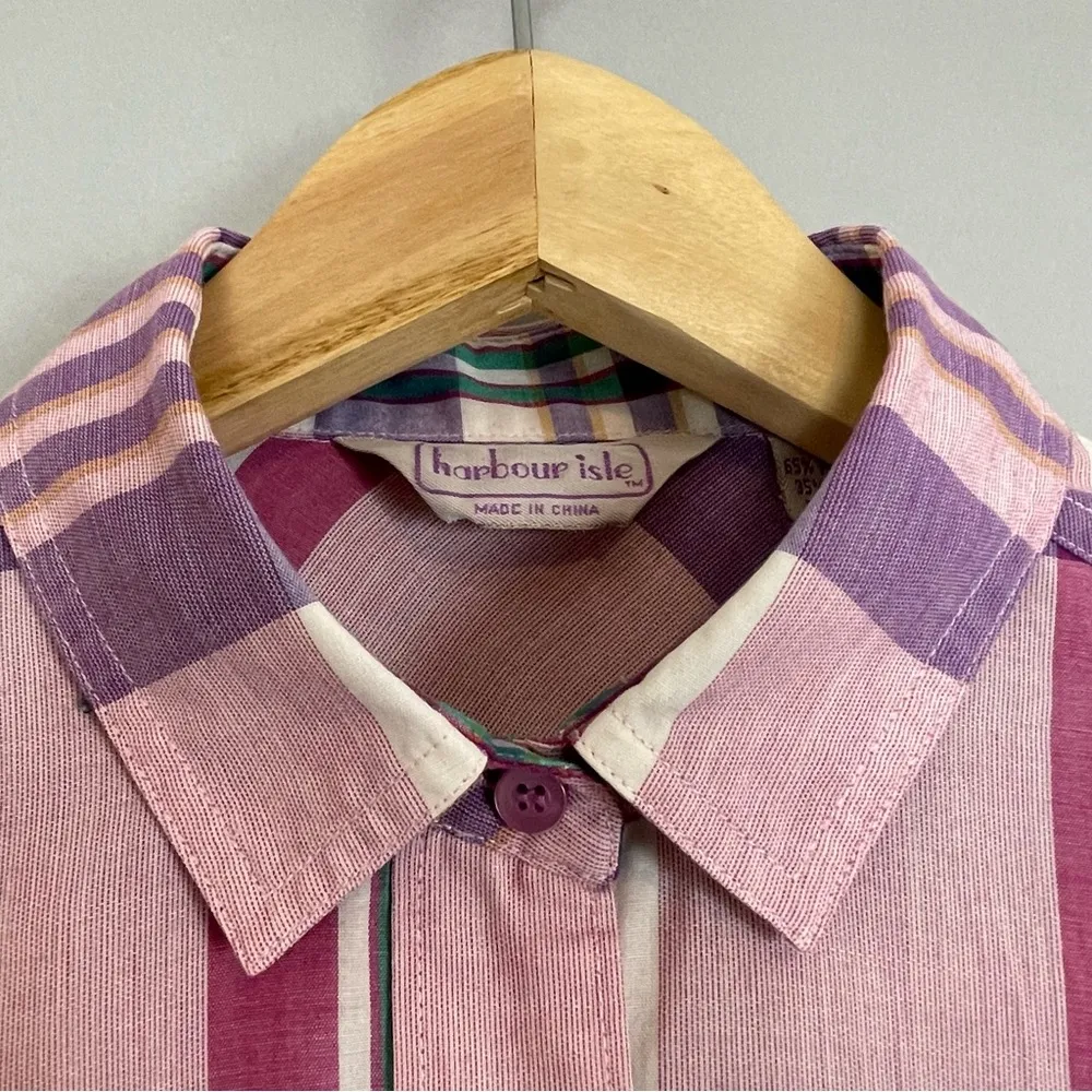 Vintage Plaid Top Button - Image 3