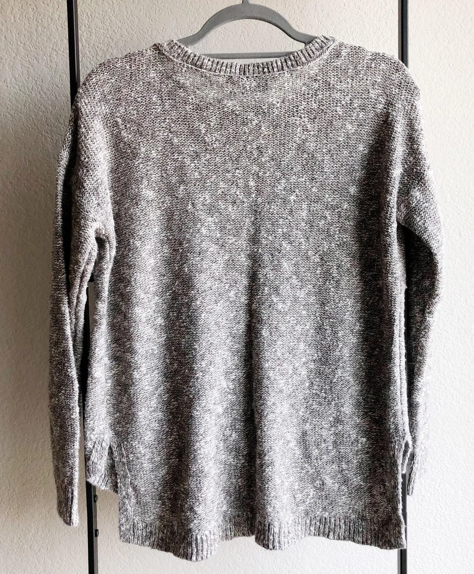 Marled Knit Grey Sweater - Image 3