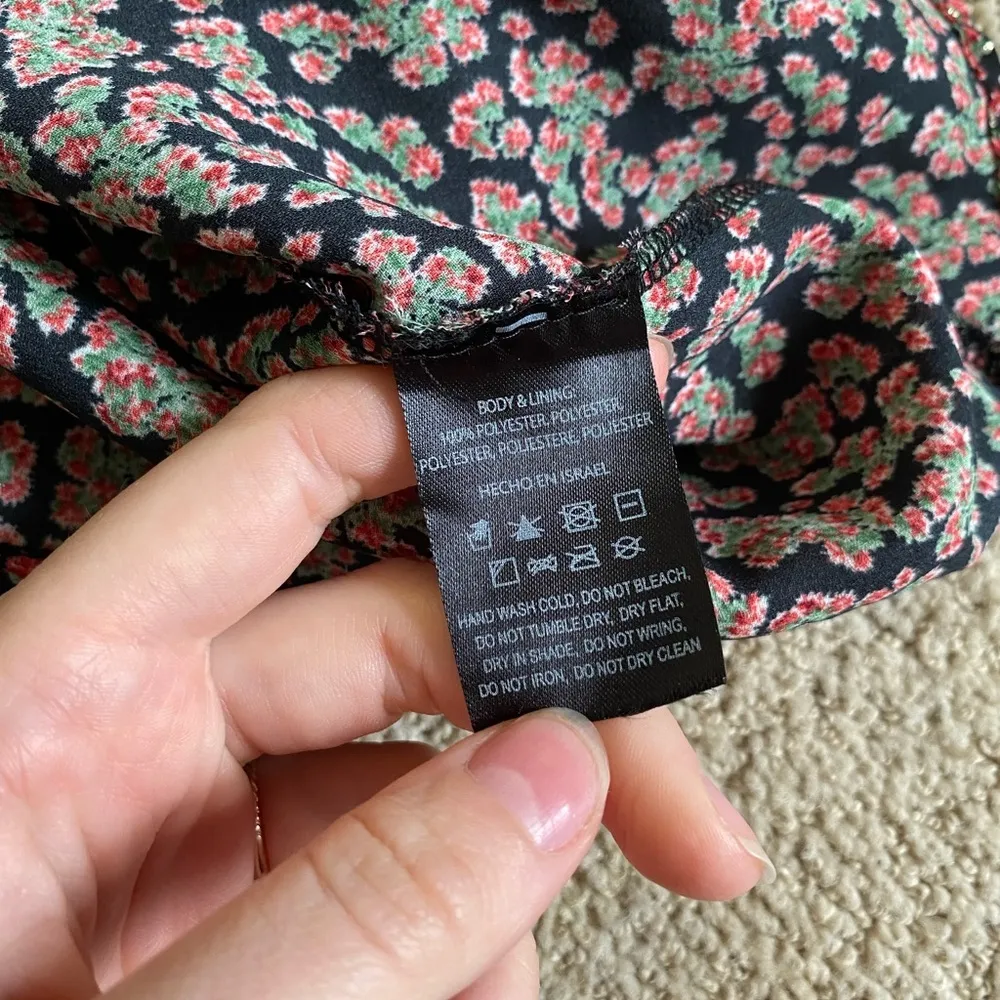 Sabina Musayev Revolve Skip floral flounce cami blouse Black Size XS - Image 4