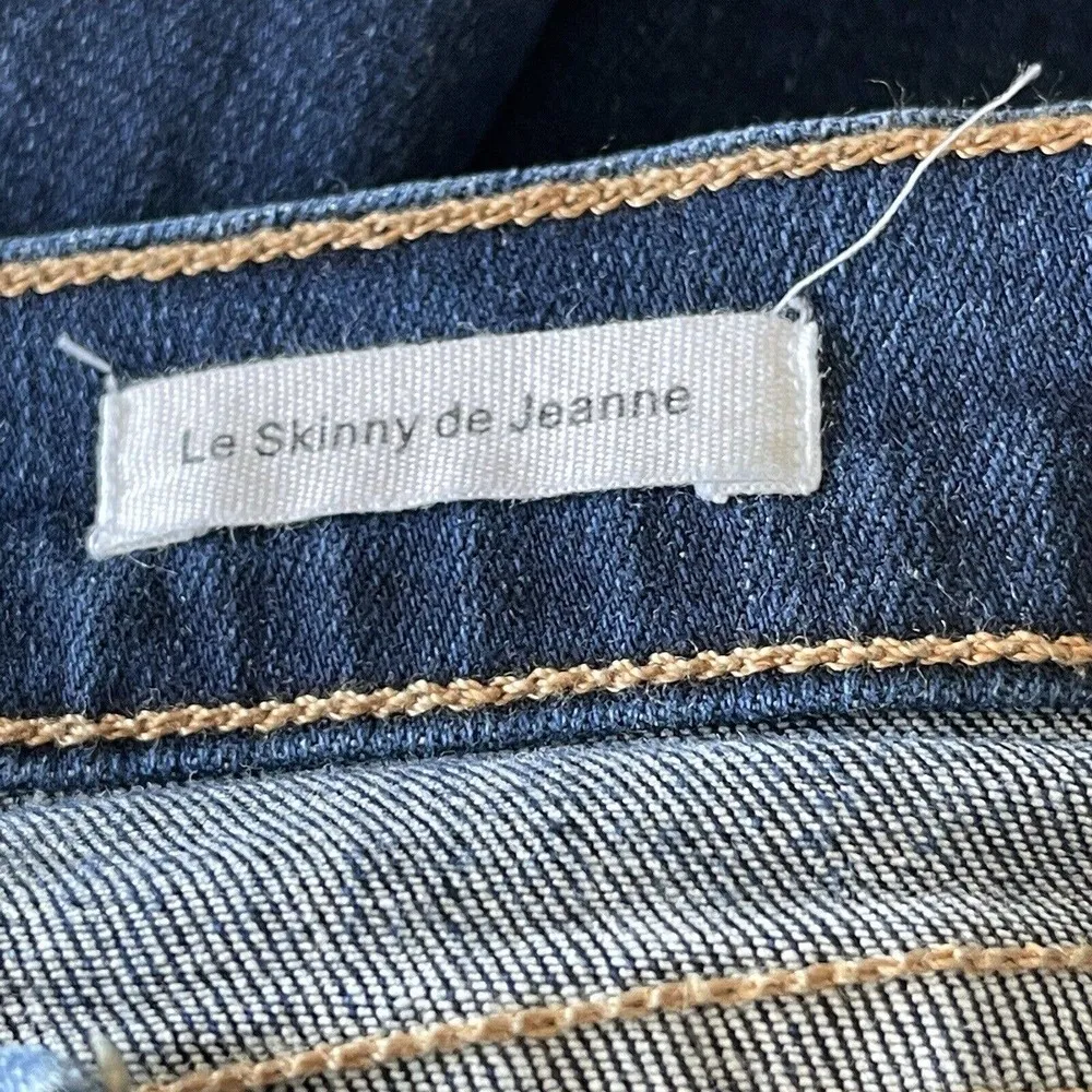 FRAME SZ 27 Jeans Le Skinny de Jeanne Mid-Rise Stretch 5-Pocket Snap Hems Martha - Image 9