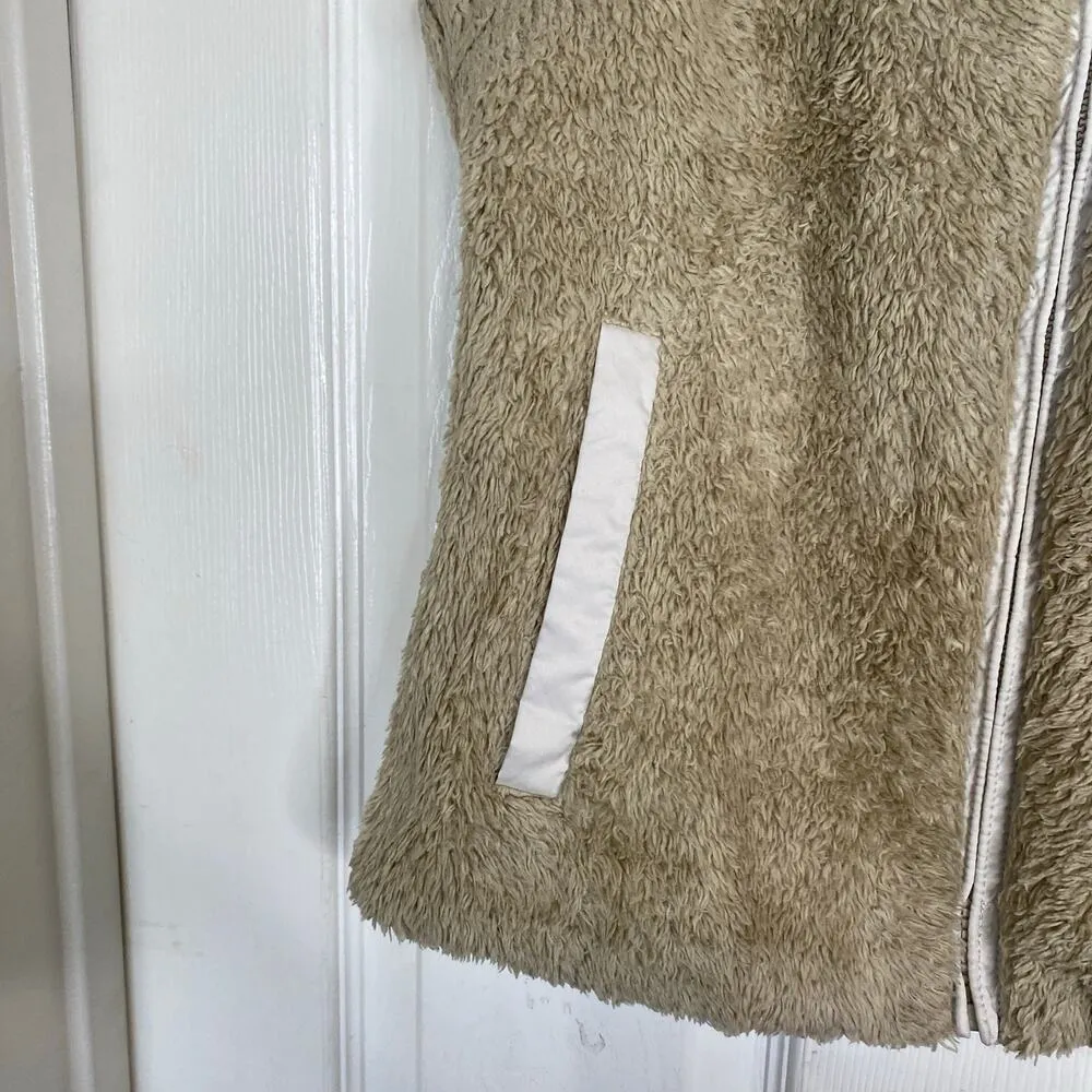 PATAGONIA Women's Los Gatos Fleece Vest El Cap Khaki Sherpa Size Small Outdoors - Image 6