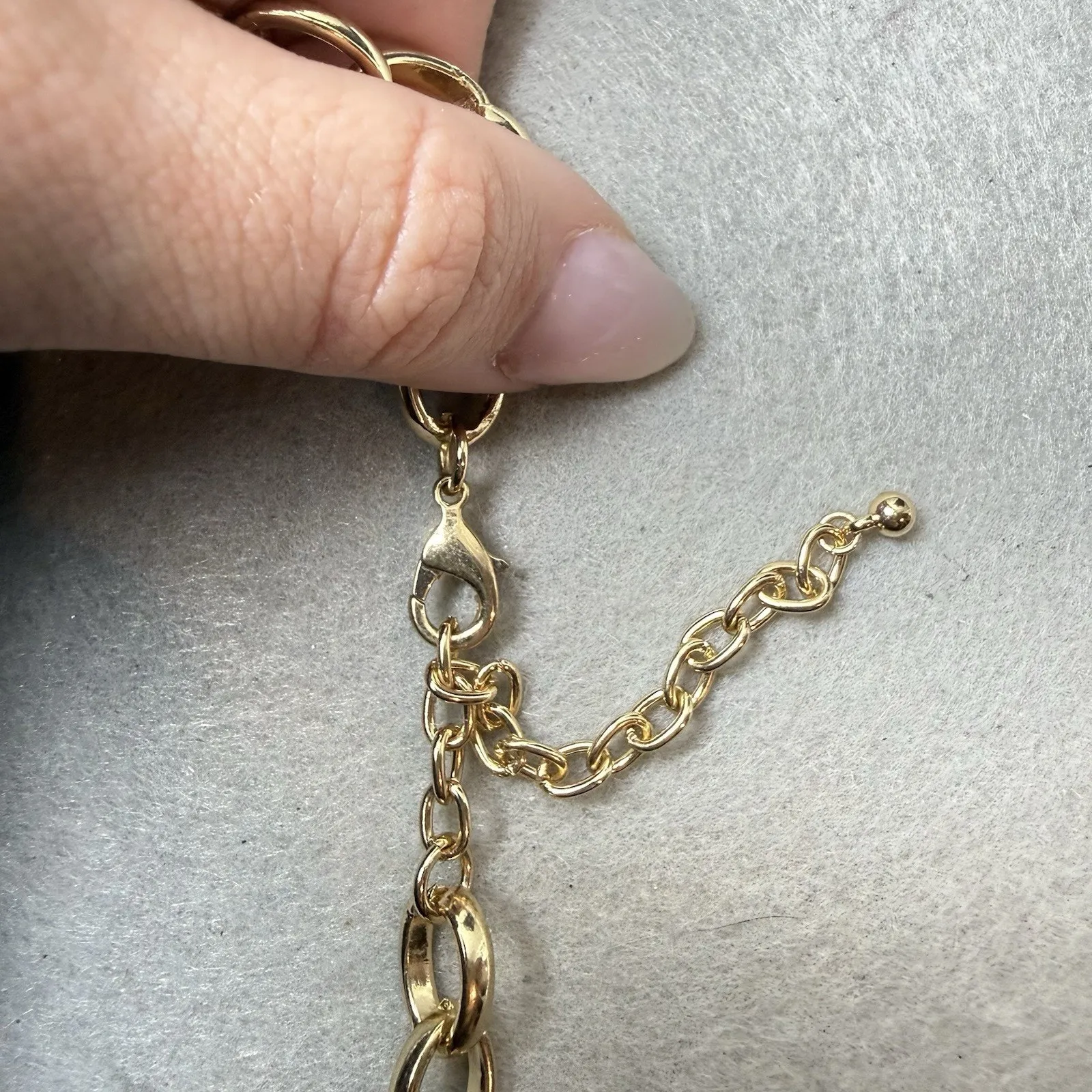 A New Day Gold Tone Rope Link Chain Long Statement Necklace Adjustable - Image 3