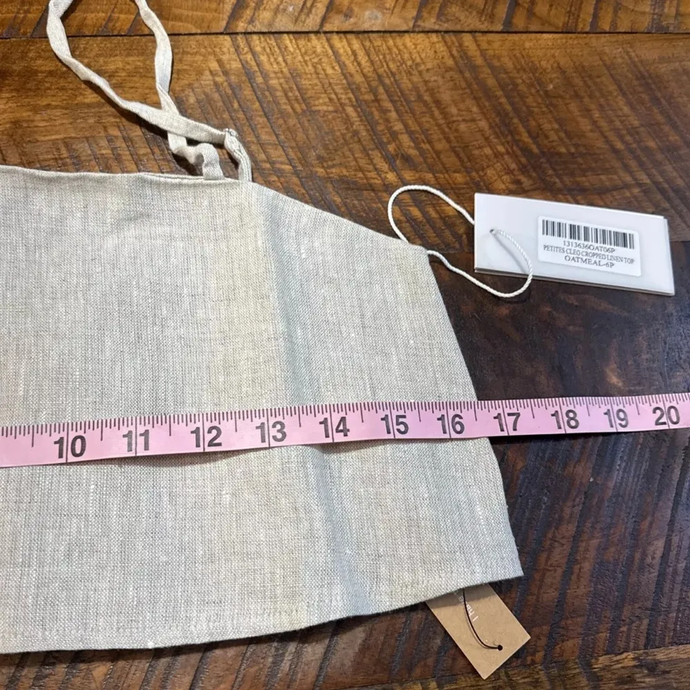 Reformation Petite Cleo Cropped Linen Top - Image 6