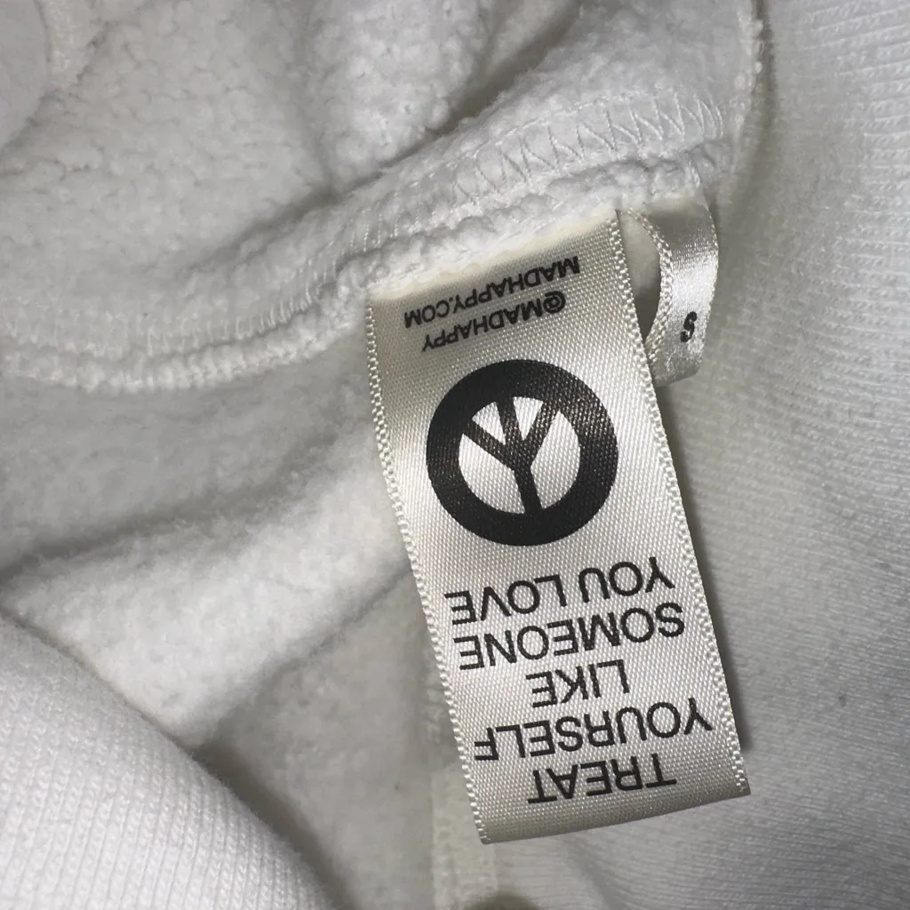 Madhappy White Oversized Hoodie size S - Image 4