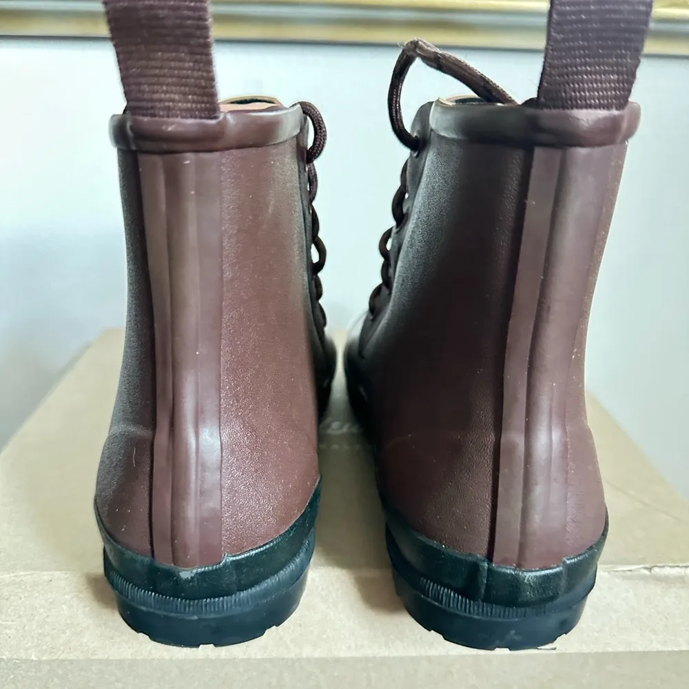 🆕 Madewell LaceUp Rain Boots Sz 9 - Image 2