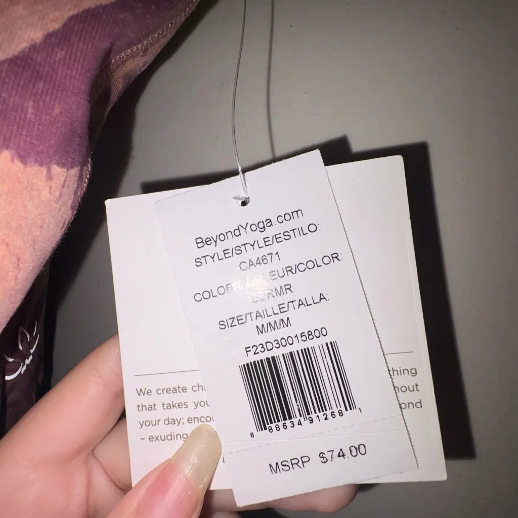 NWT $74 BEYOND YOGA REFOCUS CROP TANK TOP, MEDIUM ACTIVE WEAR GYM GIRL - Image 3