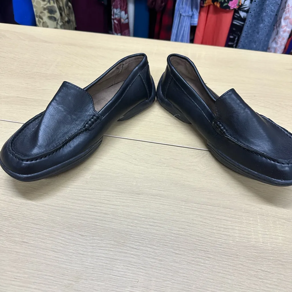 Reaction Kenneth Cole Shoes Womens Loafer Black Leather Slip On Size 5 N… - Image 4