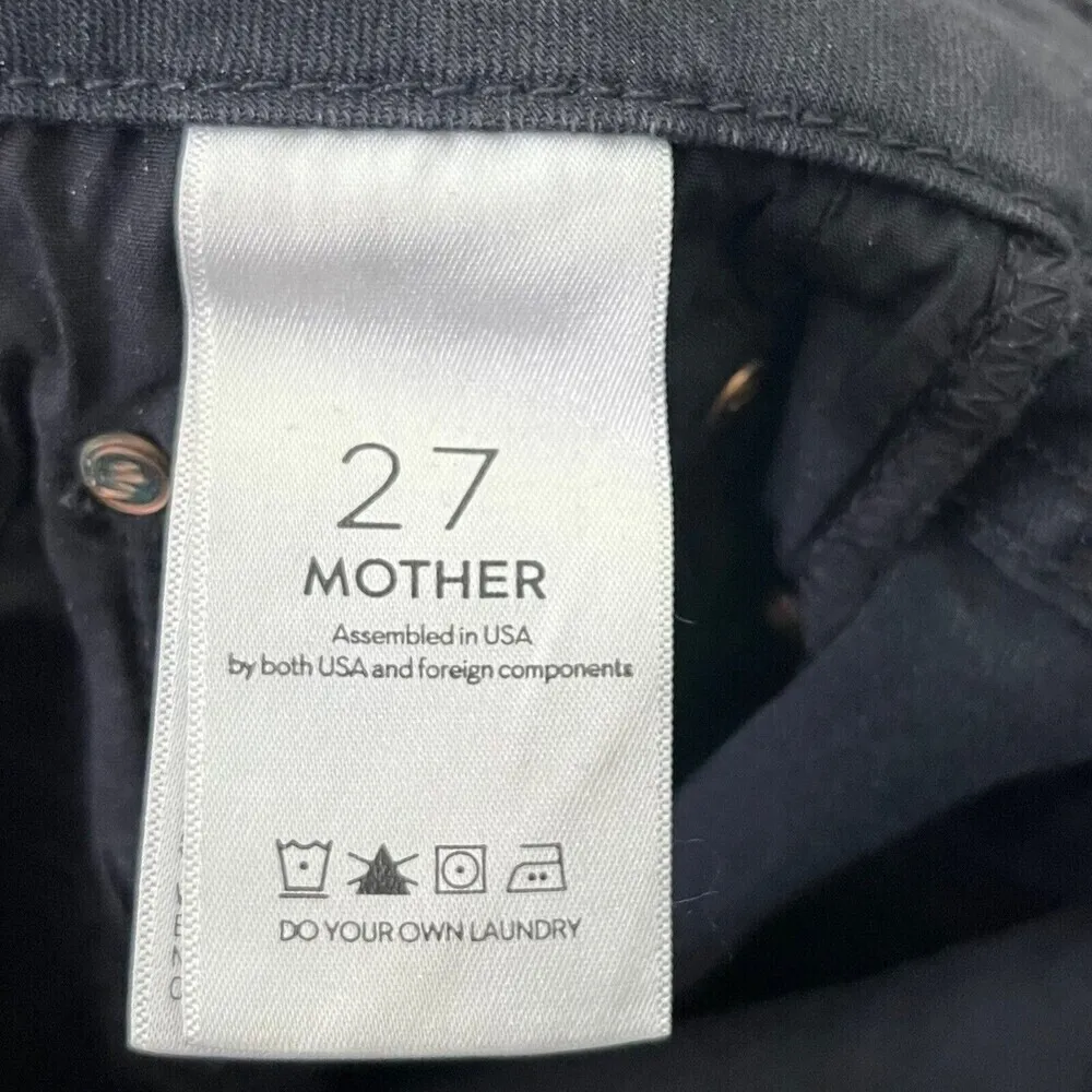 Mother The Looker Ankle Fray Jeans Guilty As Sin Black Women’s 27 Distressed - Image 13