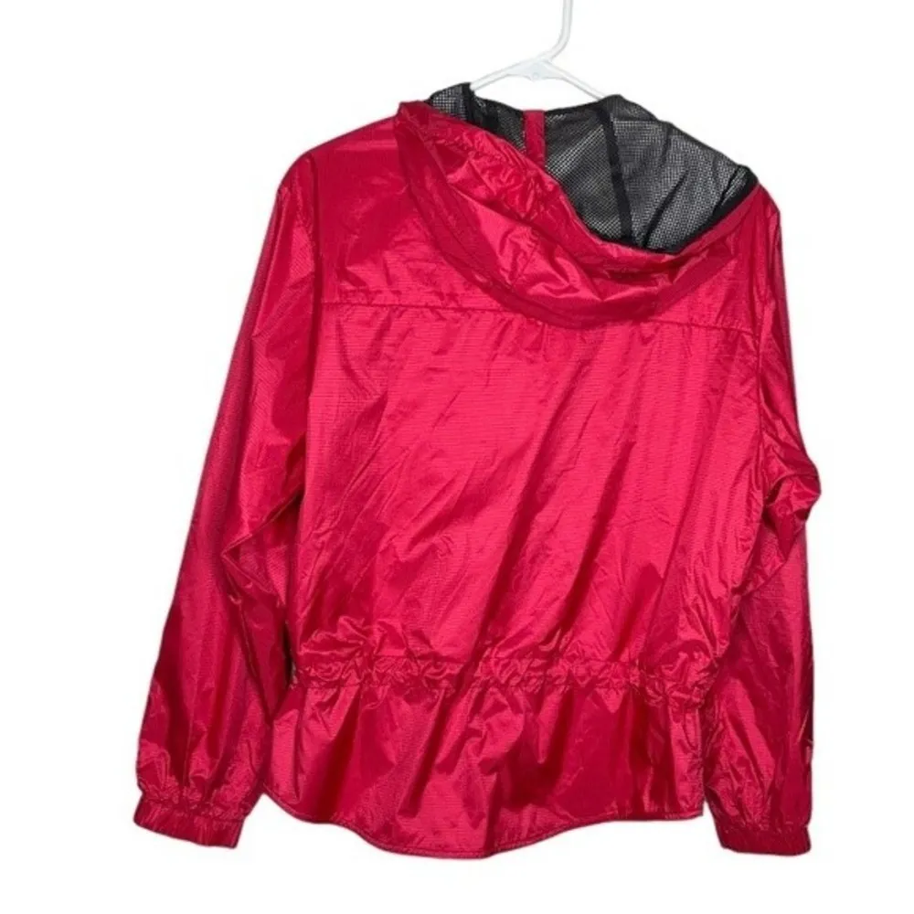 NILS Red Nylon Jacket Mesh Lining Pockets Folding Hoof Drawstring Waist Size 6 - Image 5