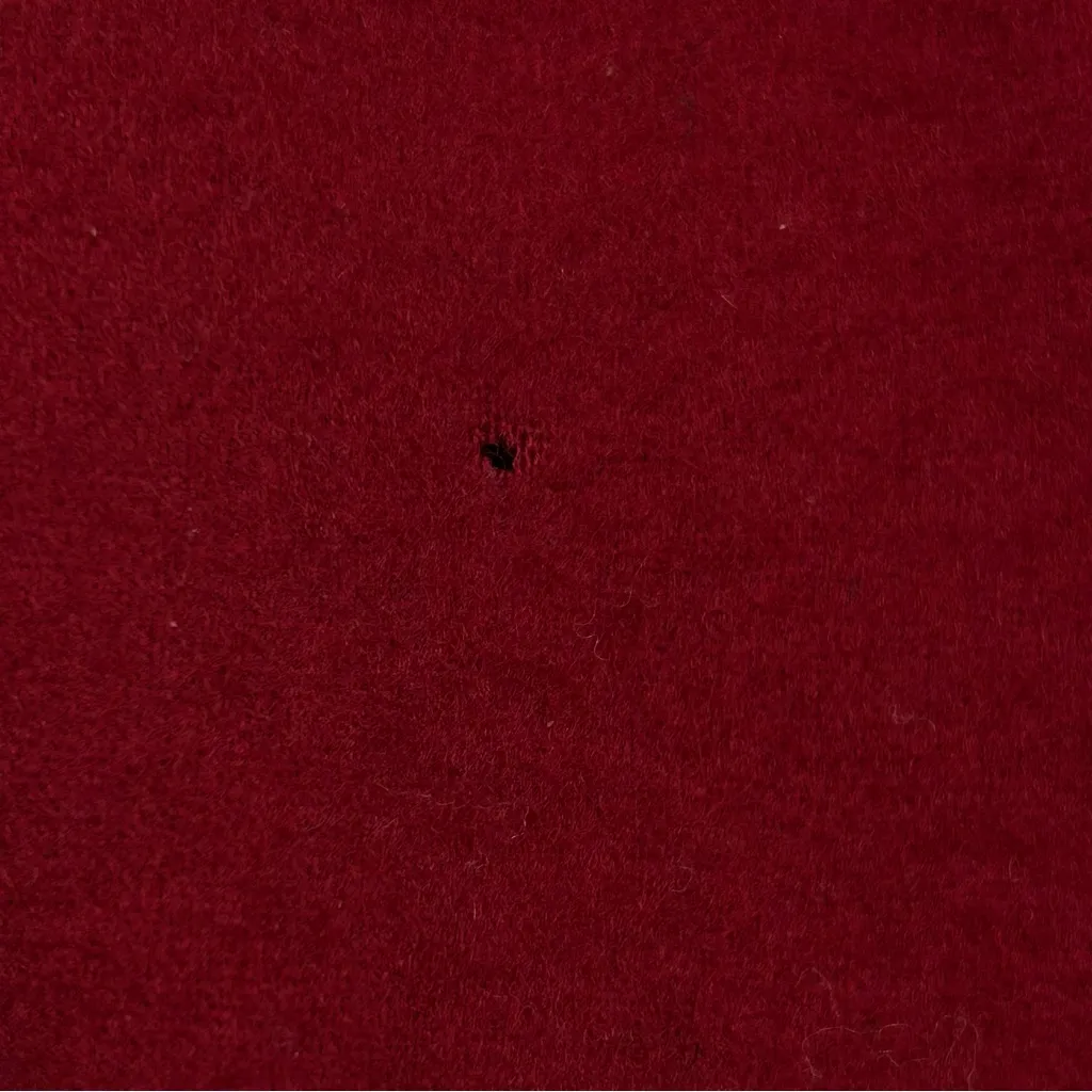 Vintage 1960s Handmade Couture Wool Dress Crimson Red w/ Black Frog Closures Size 8 - Image 10