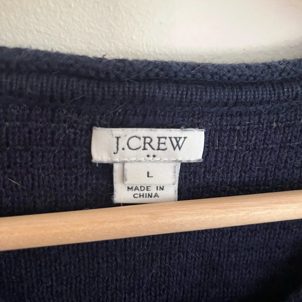 J.Crew Navy Crochet Sweater - Image 3