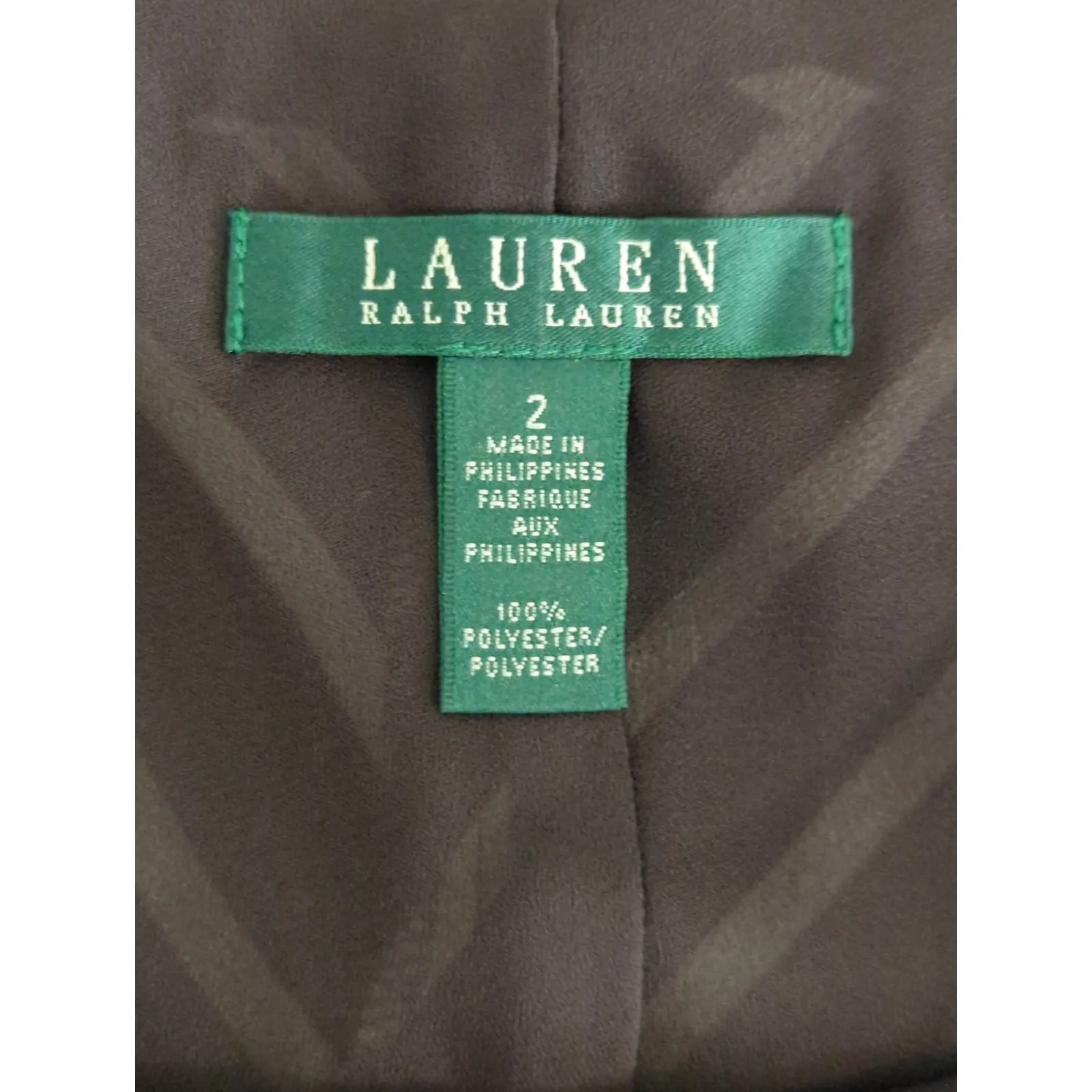 Lauren Ralph Lauren Brown & White Chevron Striped Skirt Size 2 Mermaid Core - Image 6