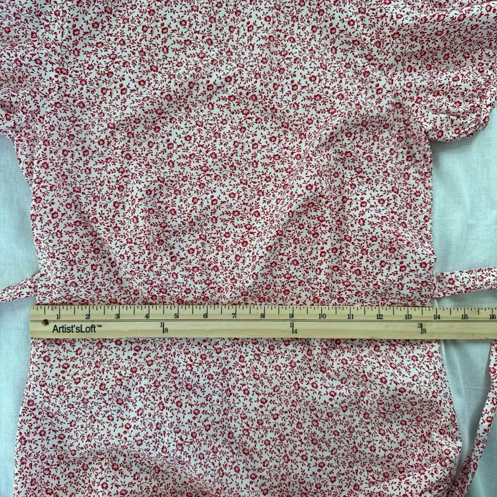 DÔEN Dia Dress in Rouge Cottage Ivy Floral XXS Red - Image 7