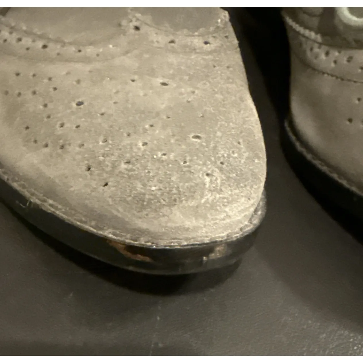 J Jill Womens 9 M Grey Oxford Wingtip Suede Lace Up Shoes Preppy Career Event Gray - Image 3