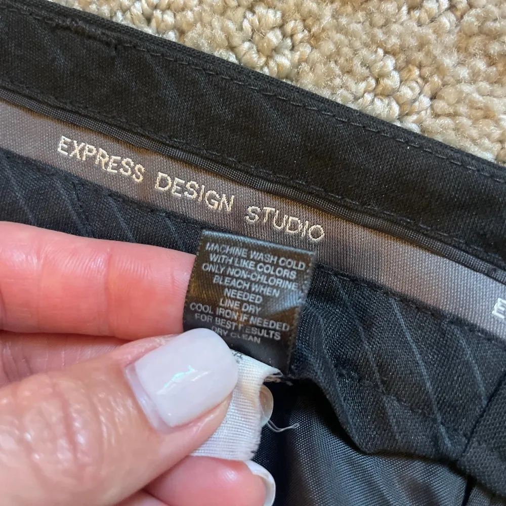Express Black Editor Straight Leg Dress Pants 4R - Image 6