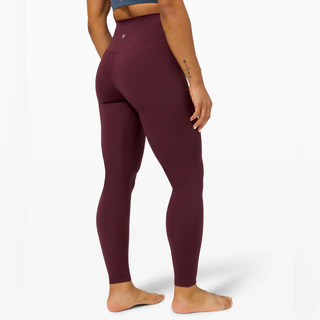 Lululemon Align High-Rise Pant 28” – Cassis (Maroon), Size 20 (NWOT) - Image 4