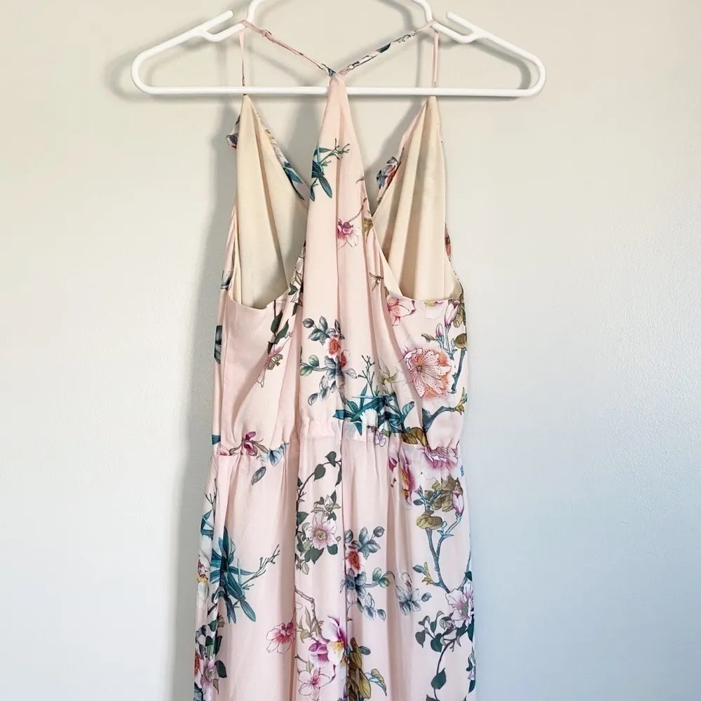 NWT LAVENDER BROWN Pink Racerback Wrap Maxi Dress - Image 8