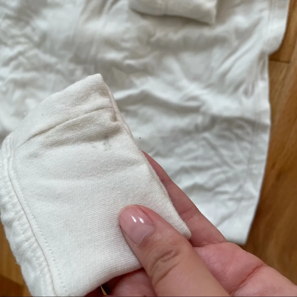 Express White Lace Up T-shirt Hoodie size Small - Image 4