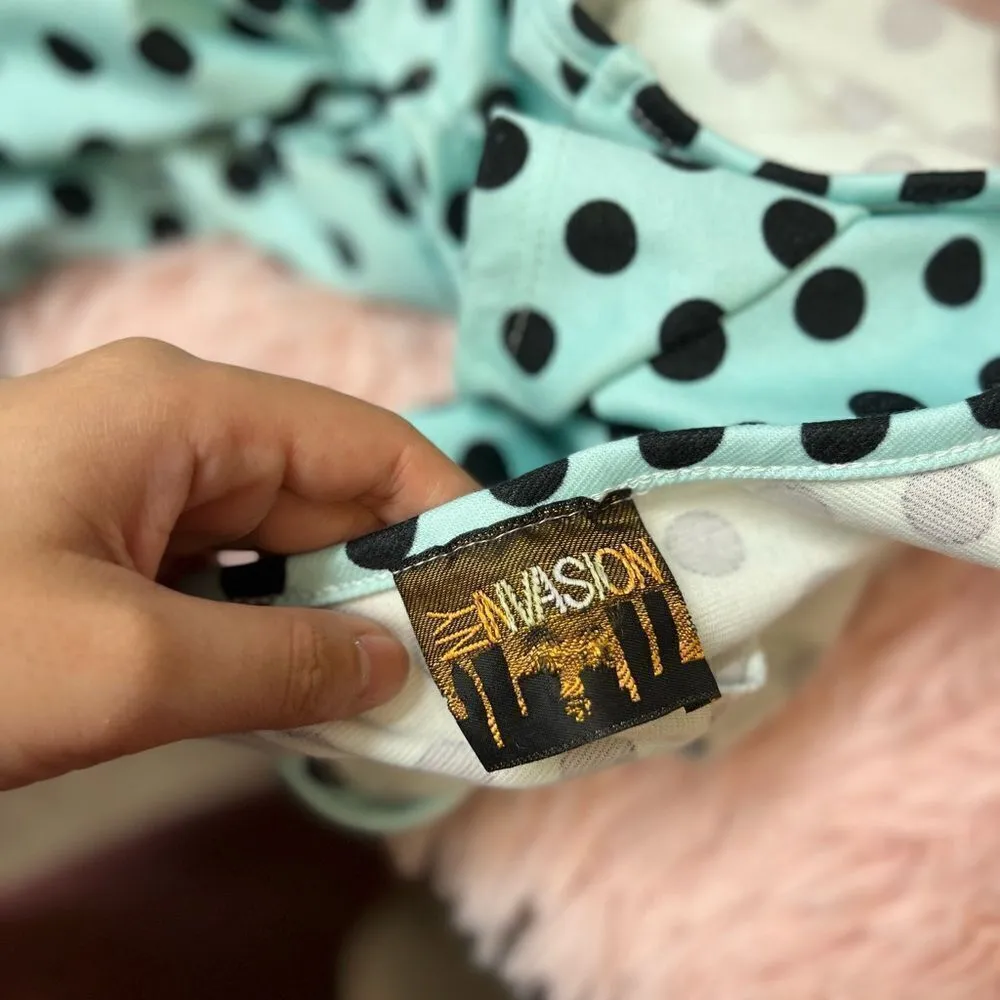 Polkadotted dress Blue Size M - Image 4