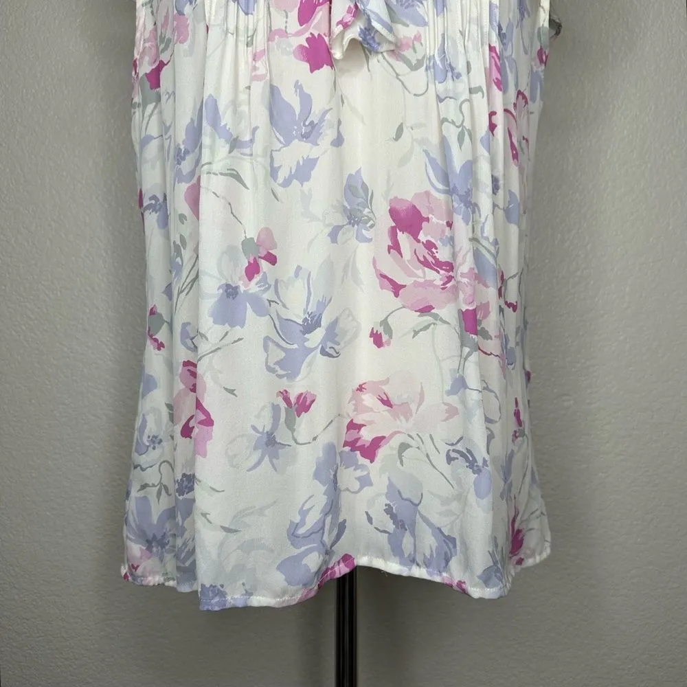 Joie 100% Silk Olvera Floral Print Ruffled Blouse Top - Image 3