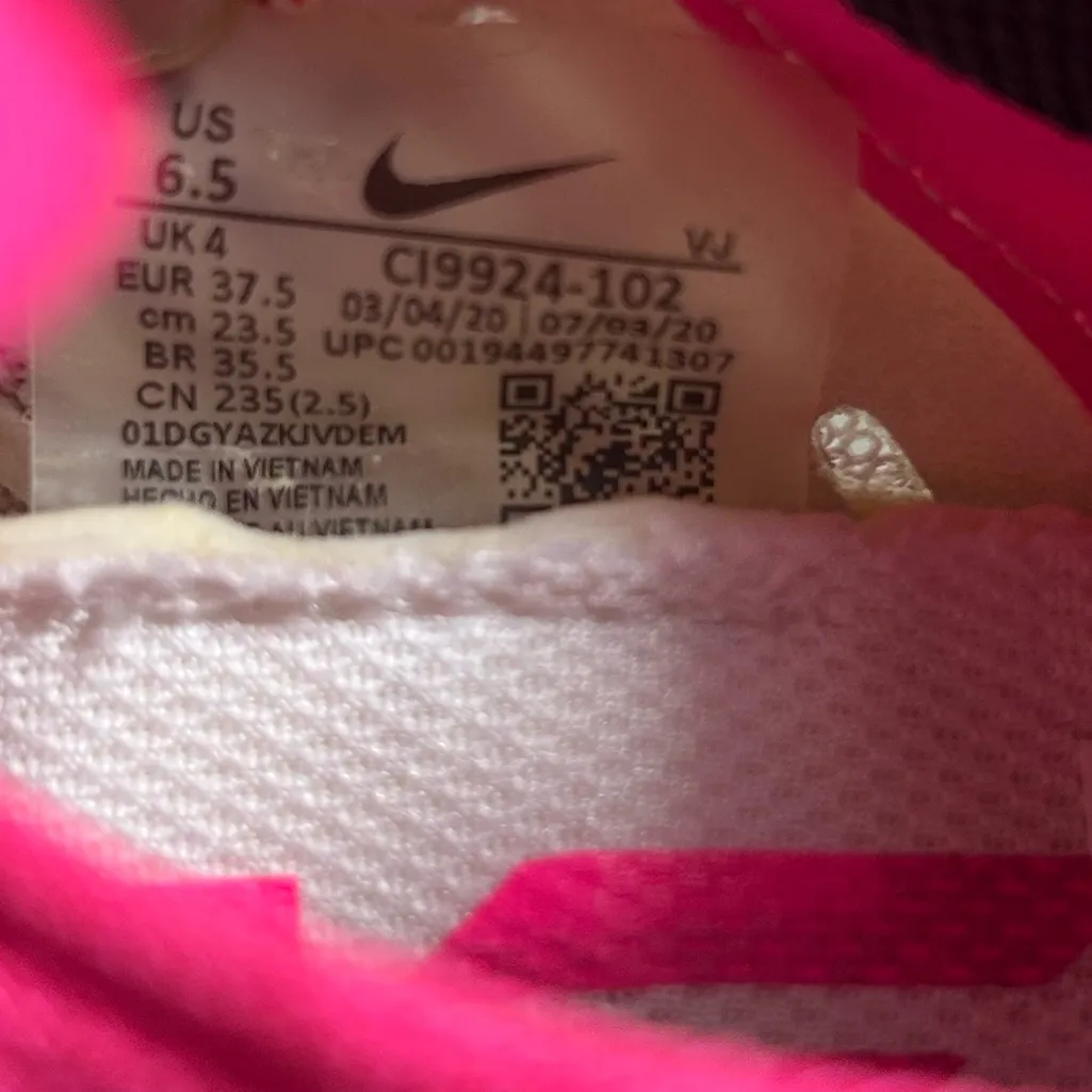 NIKE AIR ZOOM TEMPO NEXT% FLYKNIT PINK BLAST RUNNING TRAINERS SNEAKER SIZE 6.5 - Image 8