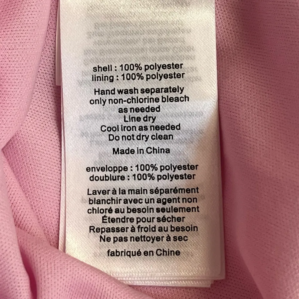 David’s Bridal Illusion Short Sleeve Mesh Dress Tickled Pink Size 8 - Image 5