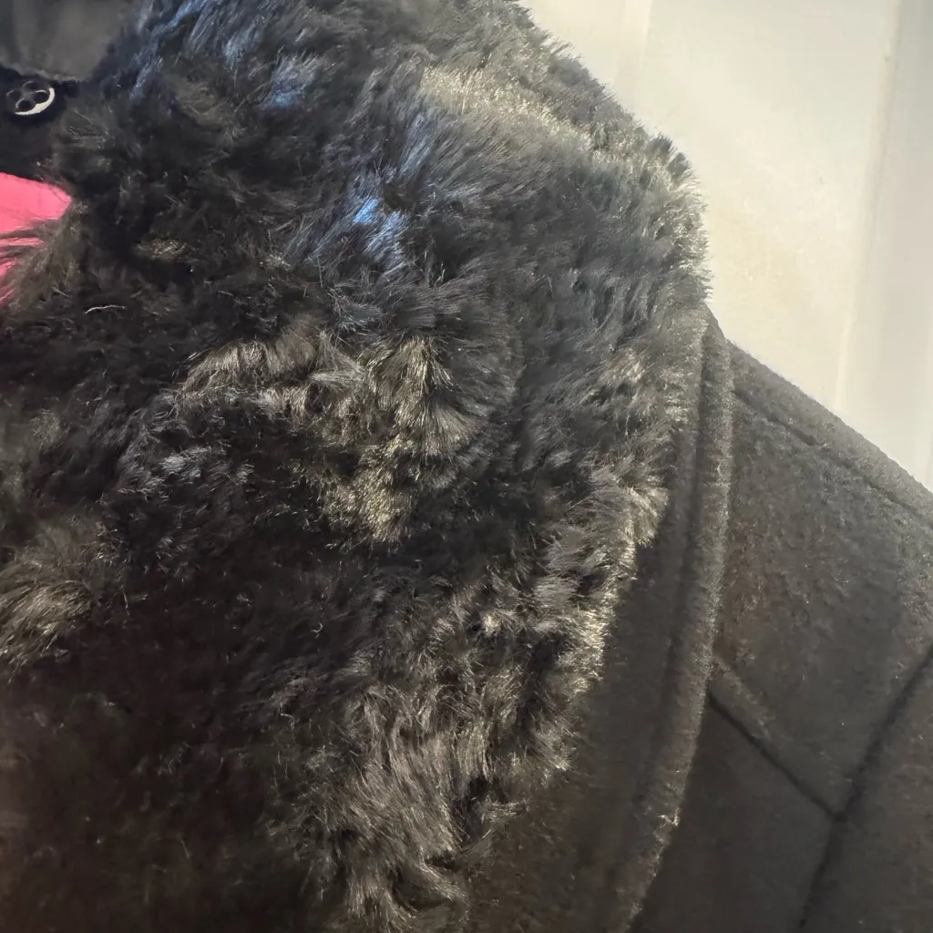 Betsey Johnson Black Pea Coat with Button Detail - Image 5