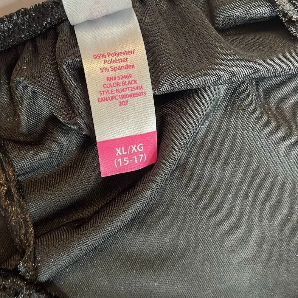 NWT No Boundaries NOBO Velvet Flounce Sleeve Top (Black) - XL - Image 6