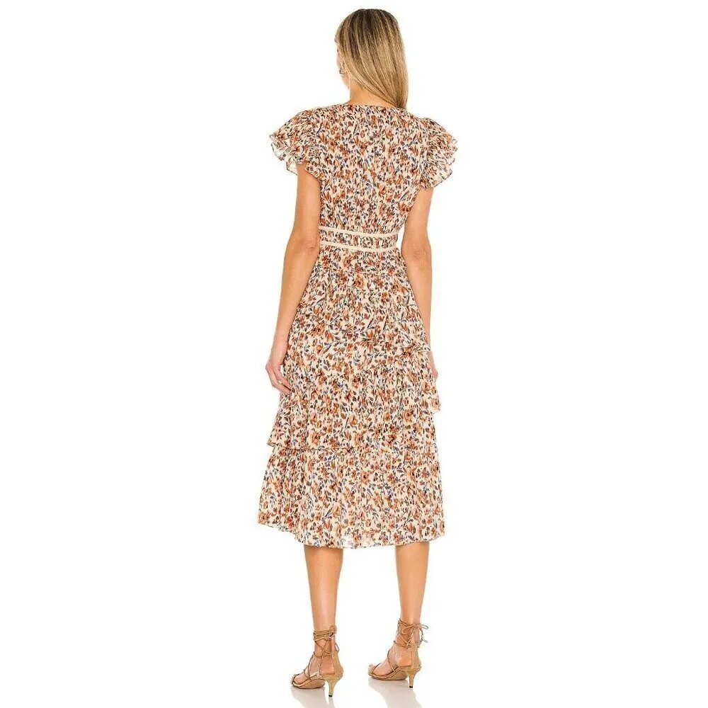 Ulla Johnson Printed Madeline Dress in Cream 4 Womens Midi Floral Bohemian - Image 2