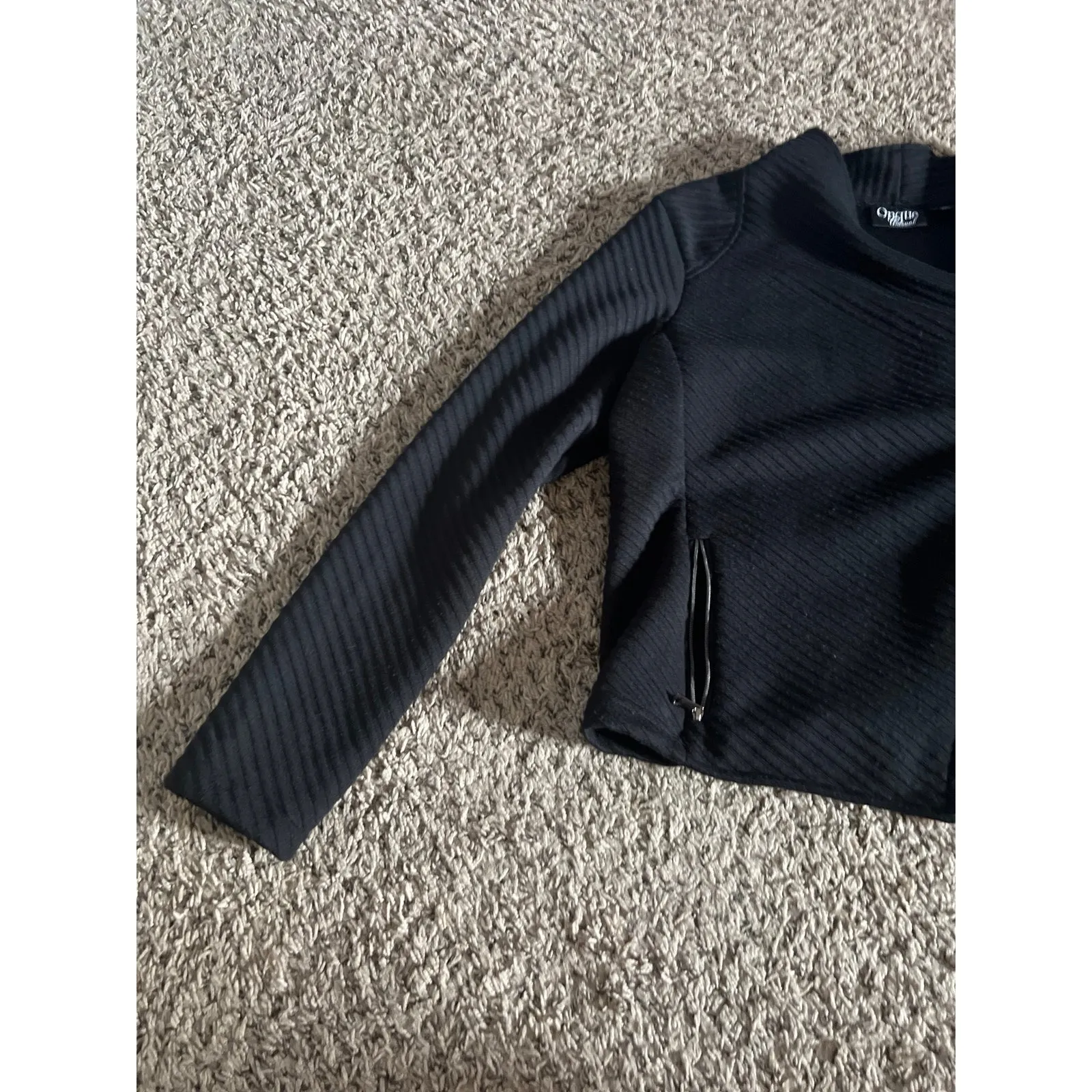 Onward Casual Women's Moto Texture Black‎ Jacket Size Medium - Image 4