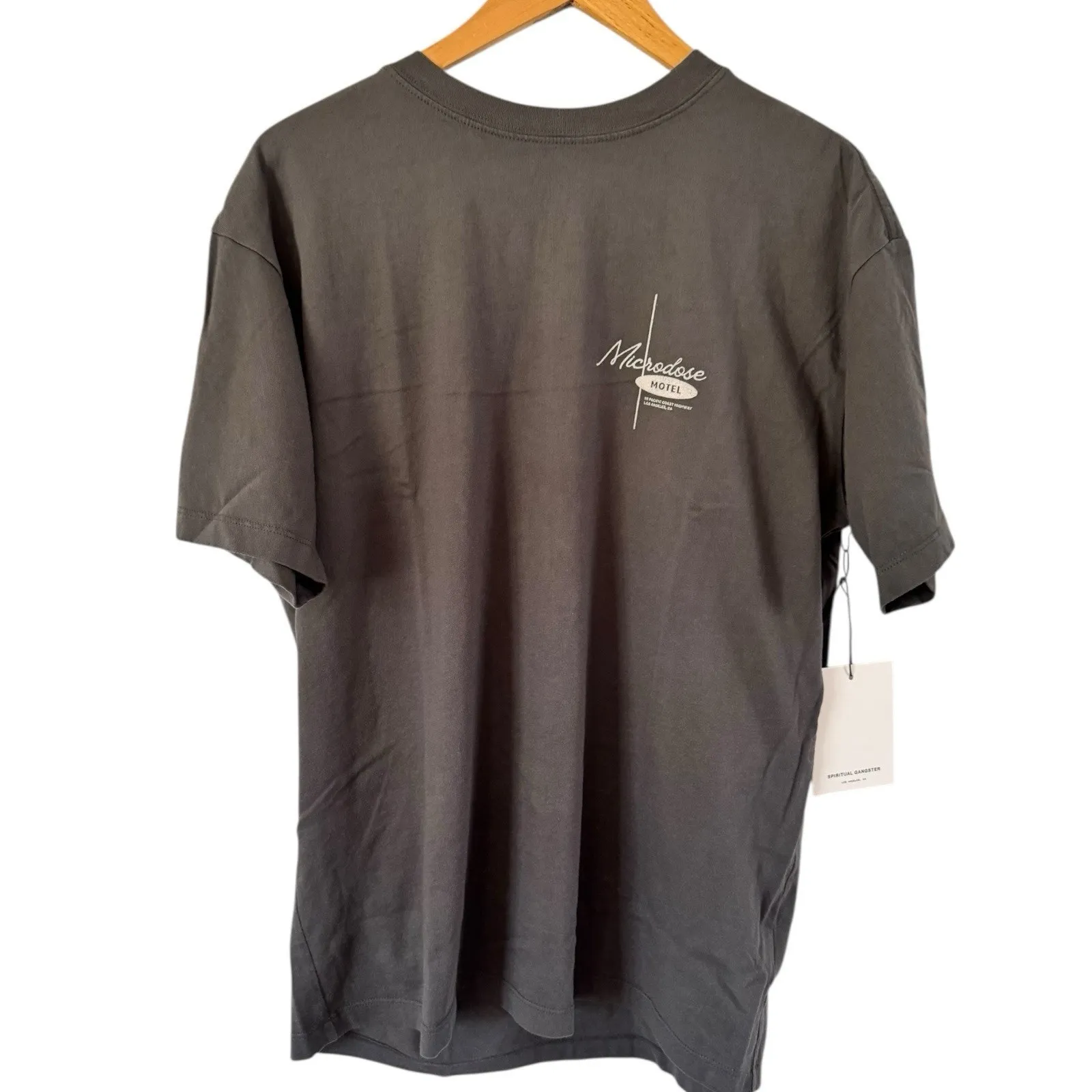 NWT Spiritual Gangster Micro Motel Boyfriend Tee Gray Women’s Size Small - Image 3
