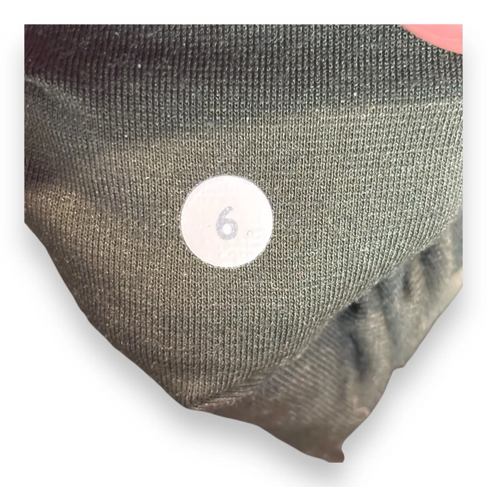 Lululemon Leggings Womens 6 Give Me Qi Crop Cyber Stripe Gator Green Fatigue Run - Image 4